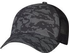 Load image into Gallery viewer, Black camo hat