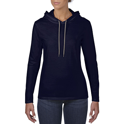 Hoodies - 887l  LIGHTWEIGHT L/S HOODED TEE FOR LADIES