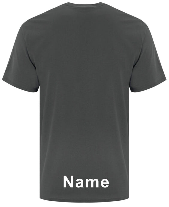 ATC™ EVERYDAY COTTON TEE. ATC1000 WITH NAME ON BOTTOM BACK