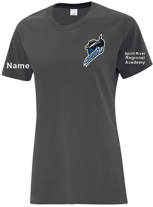 ATC™ EVERYDAY COTTON LADIES TEE. ATC1000L WITH NAME ON SLEEVE