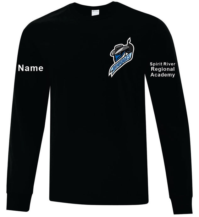 ATC™ EVERYDAY COTTON LONG SLEEVE YOUTH TEE. ATC1015Y WITH NAME ON SLEEVE