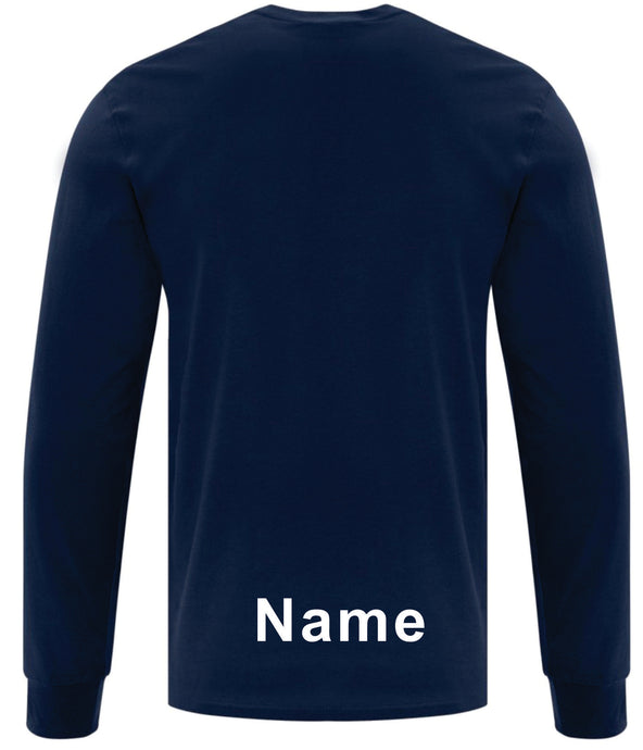 ATC™ EVERYDAY COTTON LONG SLEEVE TEE. ATC1015 WITH NAME ON BOTTOM BACK