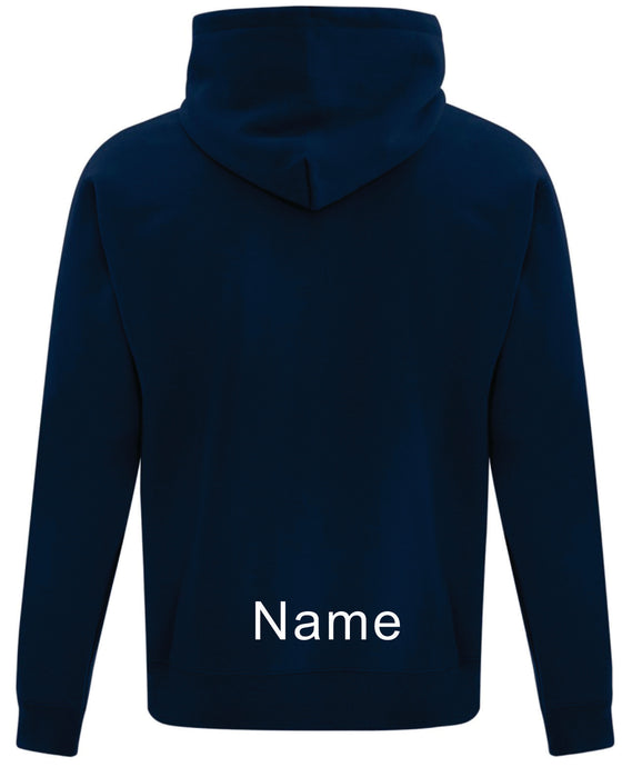 ATC™ EVERYDAY FLEECE FULL ZIP HOODED SWEATSHIRT. ATCF2600 WITH NAME ON BOTTOM BACK