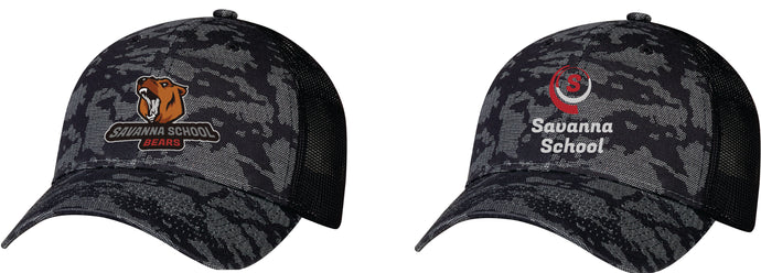Black camo hat