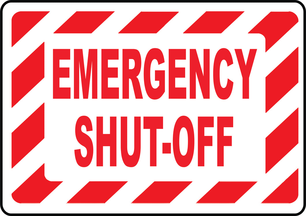 Emergency Shut off decal