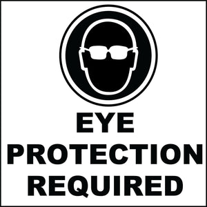 Eye Protection required decals
