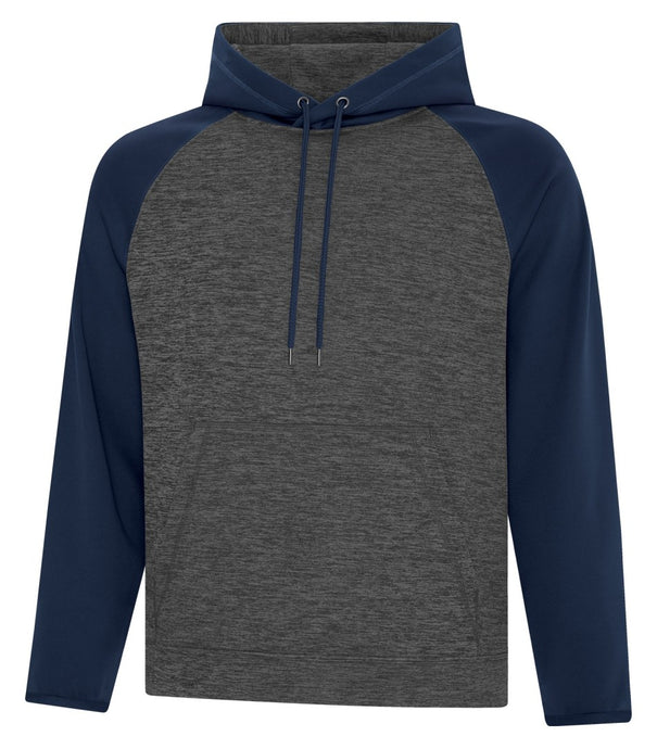 ATC™ DYNAMIC HEATHER FLEECE TWO TONE HOODED SWEATSHIRT. F2047