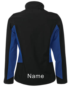 COAL HARBOUR® EVERYDAY COLOUR BLOCK SOFT SHELL LADIES' JACKET. L7604 WITH NAME ON BOTTOM BACK