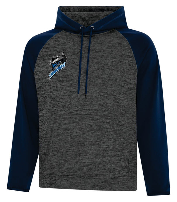 ATC™ DYNAMIC HEATHER FLEECE TWO TONE HOODED YOUTH SWEATSHIRT. Y2047